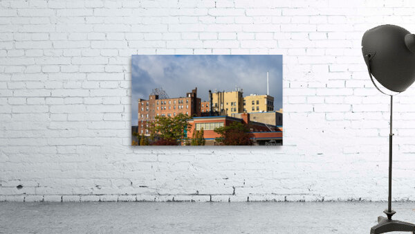 Cityscape of Burlington in Iowa from the Mississippi river Wall Preview