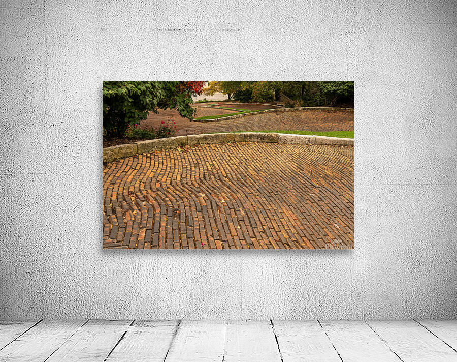 Pattern of bricks on Snake Alley in Burlington Iowa Wall Preview