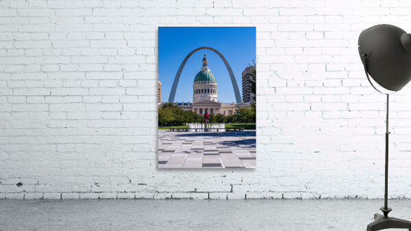 Dome of Old Courthouse in St Louis Missouri with statue in fount Wall Preview