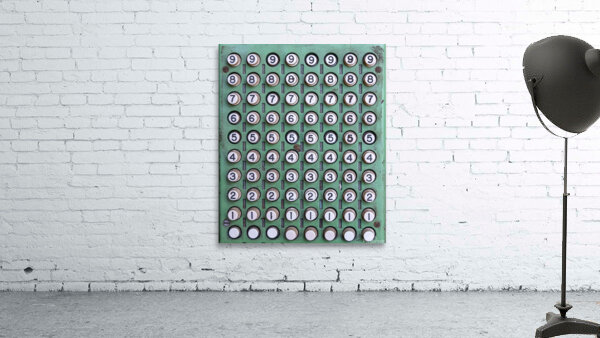 Keys of antique mechanical accounting or counting machine Wall Preview