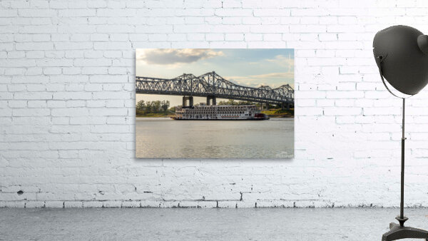 Paddle Steamer American Queen departs from Natchez Mississippi Wall Preview