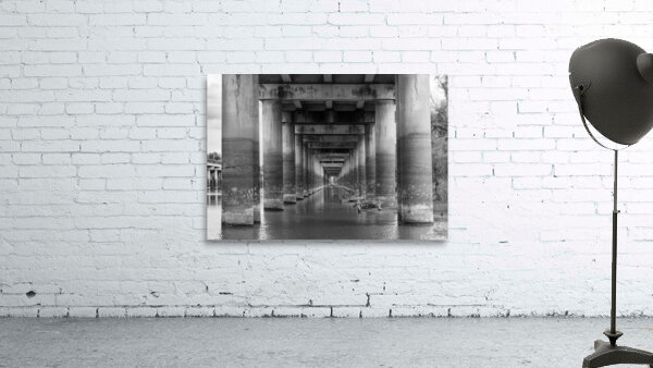 Supporting pillars of I-10 bridge above Atchafalaya basin in Lou Wall Preview