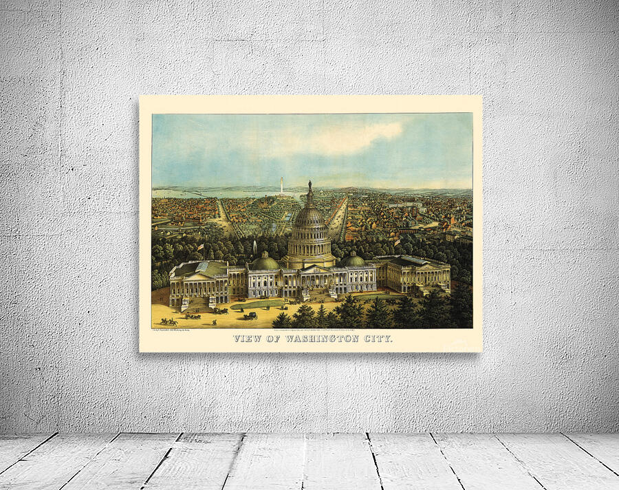 Low-angle birds-eye view of central Washington DC from 1871 Wall Preview