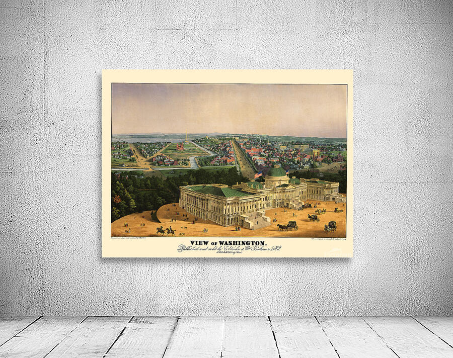 Low-angle birds-eye view of central Washington DC from 1852 Wall Preview