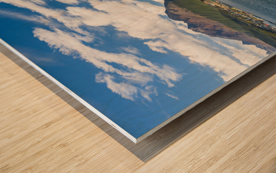 Hebredian Sky expedition cruise ship at anchor in Ushuaia Wood print