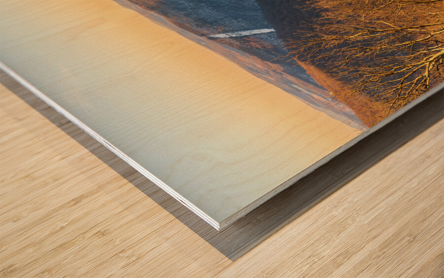 Cheat River Canyon at Coopers Rock on winter afternoon Wood print