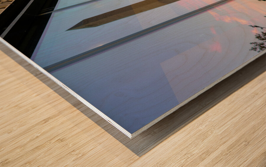 Reflection of Washington in African American Museum Wood print