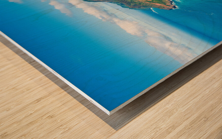 Coastline of Na Pali on Kauai Impression sur bois