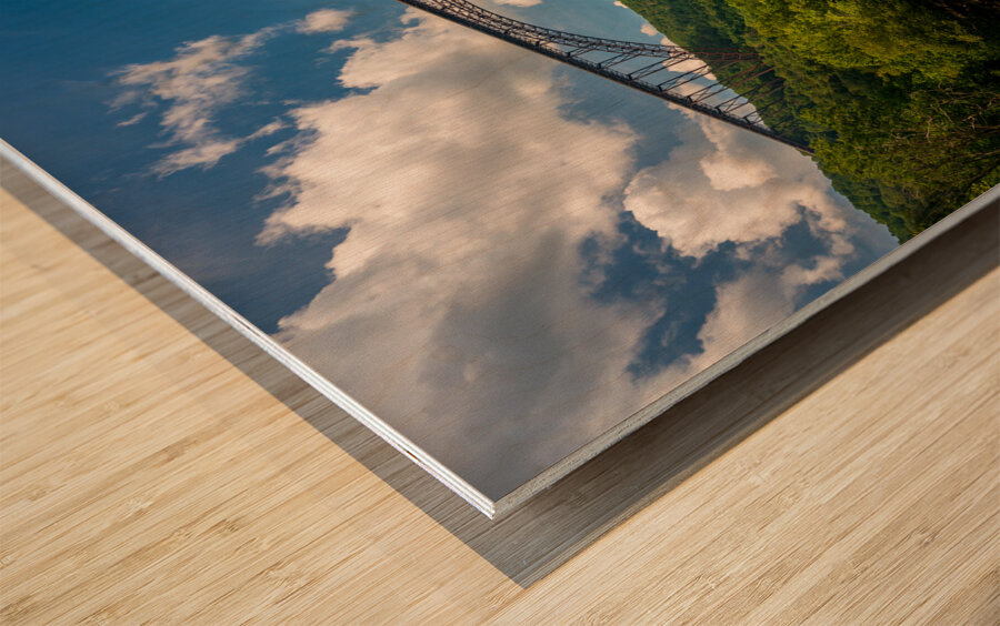 Rafters at the New River Gorge Bridge Wood print