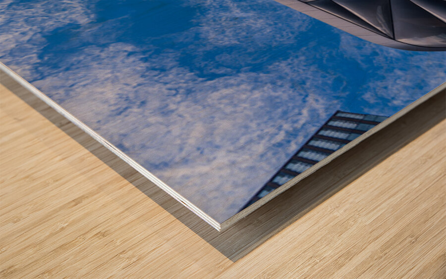 Unique pillowed retractable shell over the Shed in Hudson Yards  Wood print