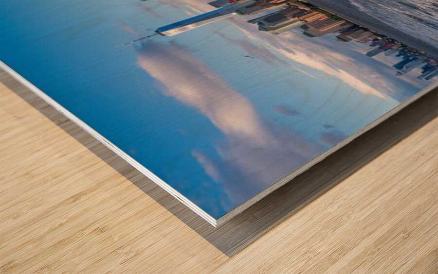 One World Trade Center dominates skyline of Lower Manhattan from Impression sur bois