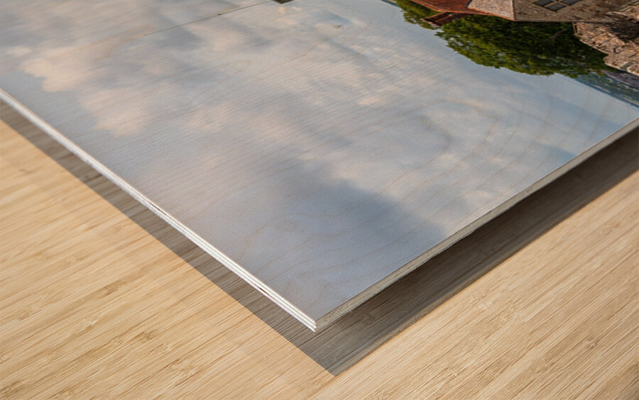 Interior buildings of Carisbrooke Castle on the Isle of Wight Wood print