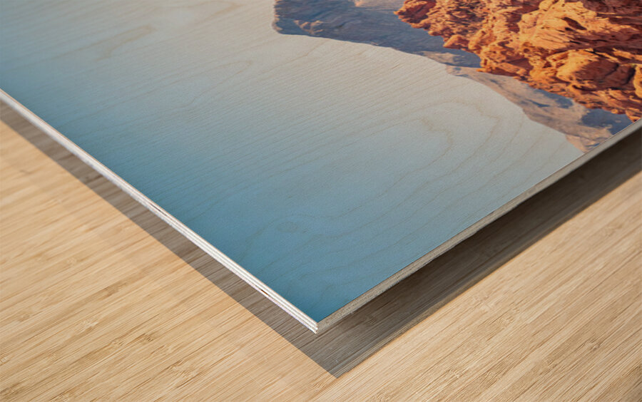 Mouses Tank Road through dramatic aztec sandstone formations in  Wood print