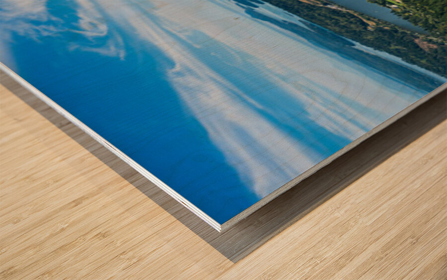 View from Mt Erie on Fidalgo Island south towards Whidbey Island Wood print