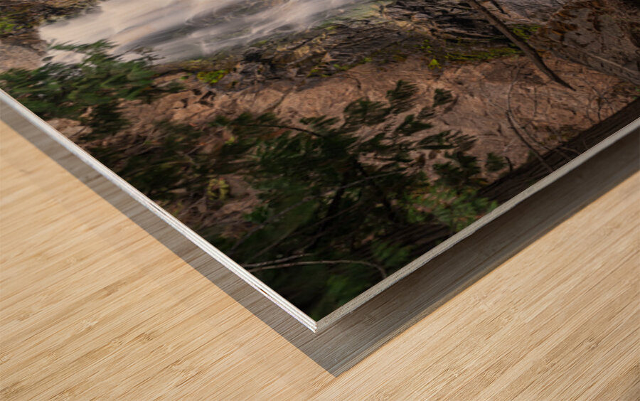 Falls Creek Falls near Winthrop in Cascade Mountains in Washingt Wood print