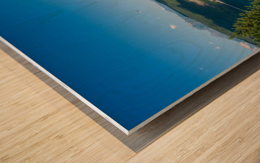 Panoramic view of Ross Lake in the North Cascades National Park  Wood print