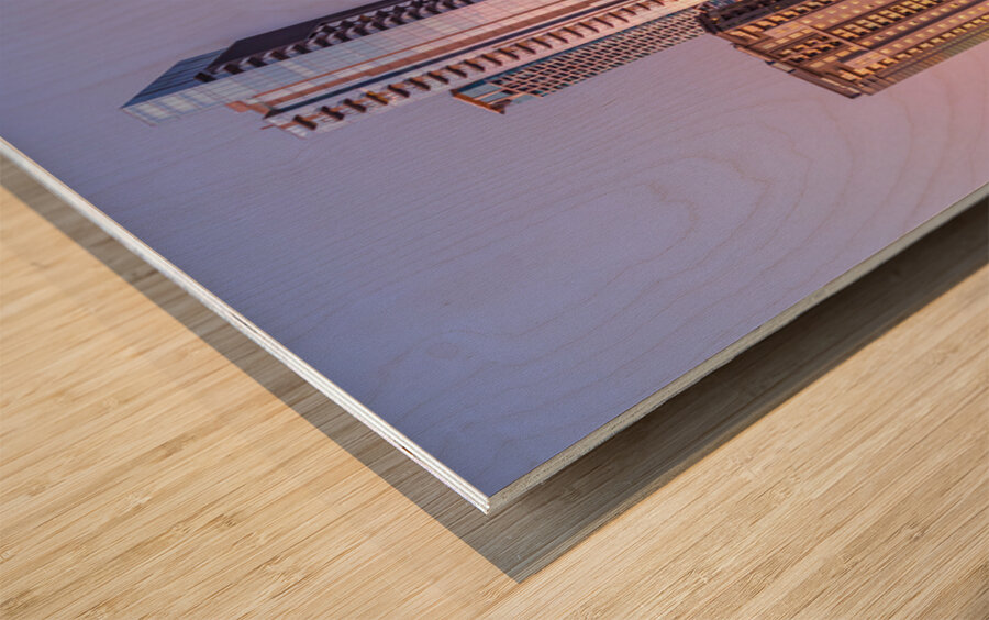 44 East and Rainey street district of Austin Texas in 2026 Wood print