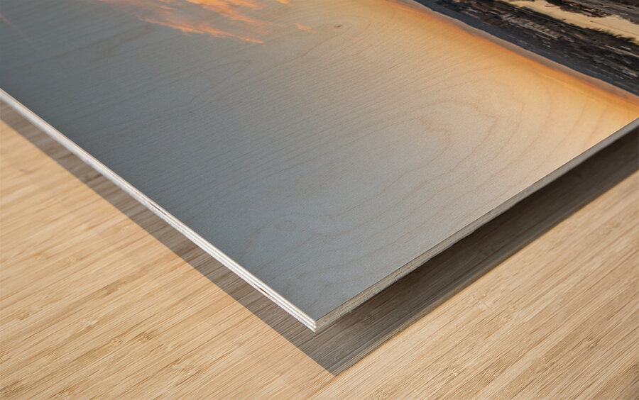 Aerial panorama Austin Texas downtown panorama Wood print