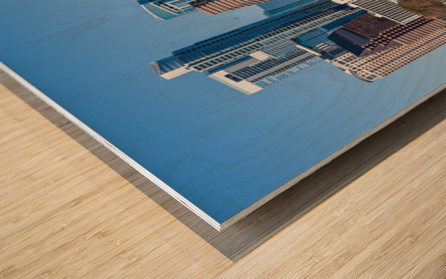 Modern office and apartments in downtown Austin 2026 Wood print