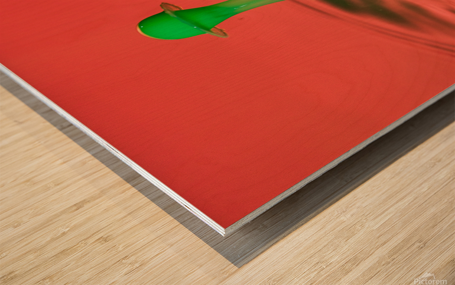 Water droplet collision - coating Wood print