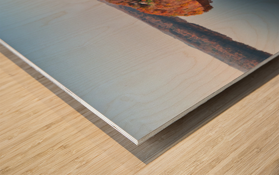 Aerial view of The Woodlands near Morgantown WV Wood print