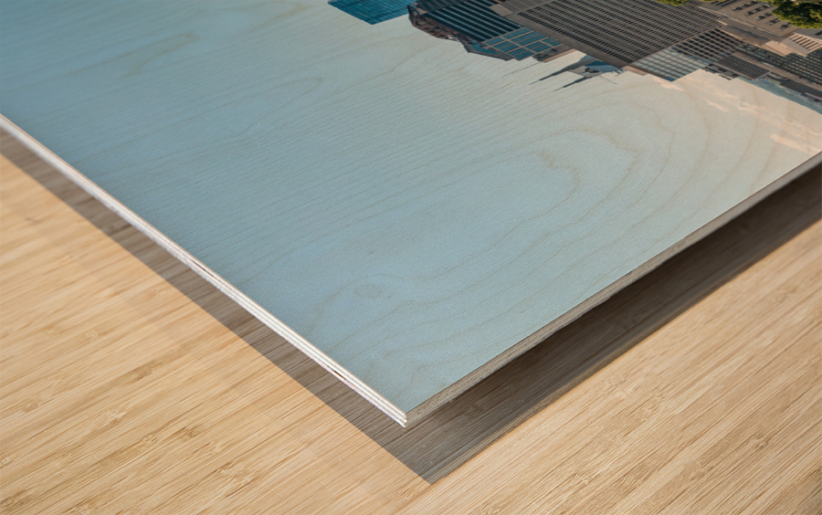 Aerial view of the Tennessee State Capitol building in Nashville Wood print