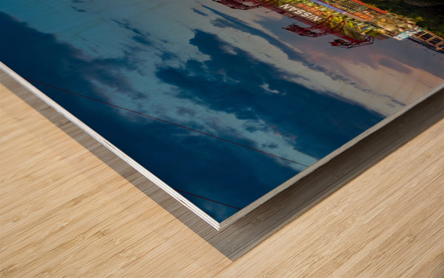 Nissan Stadium home of Titans in Nashville Tennessee Wood print