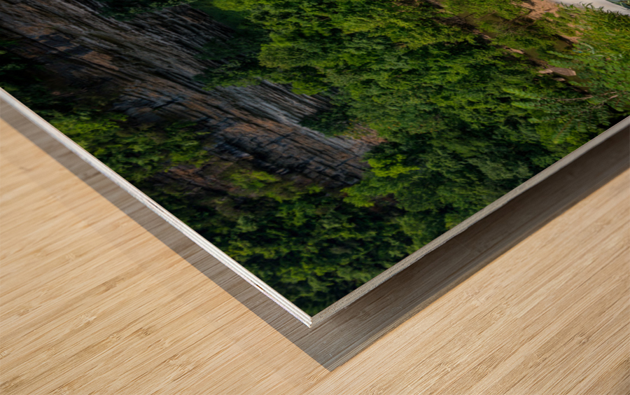 Top of Burgess Falls in Tennessee Wood print