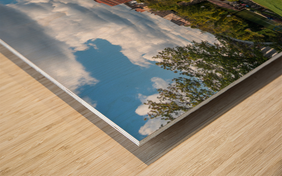 Panorama of Fairmont in West Virginia taken from Palantine Park Impression sur bois