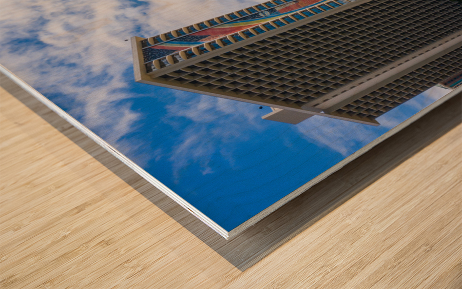 Hilton Hawaiian Village frames the shore in Waikiki Hawaii Wood print