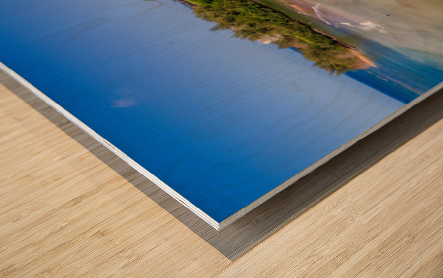 Hanalei bay and beach on Kauai in Hawaii Impression sur bois