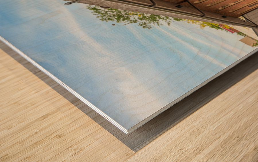 Restored Union Railway station building in Morgantown Impression sur bois