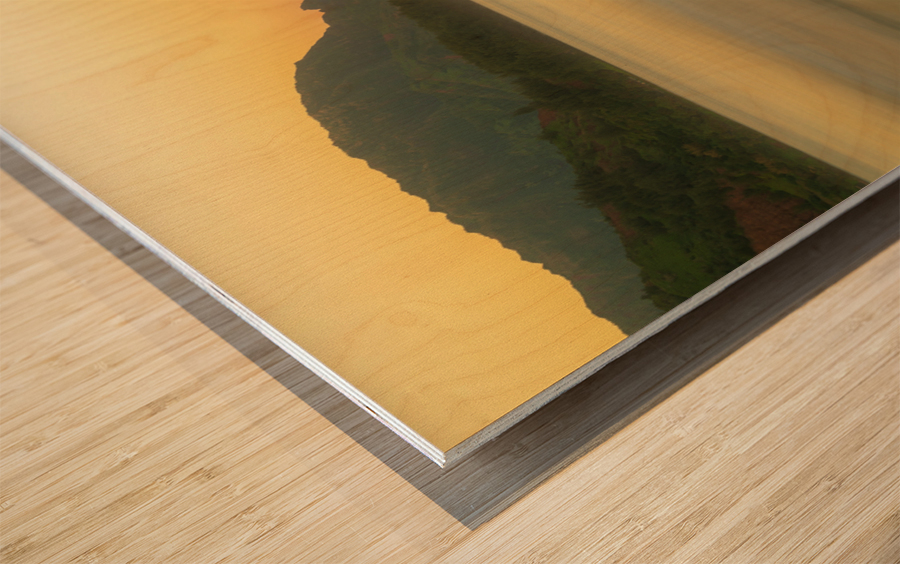 Ethereal view of Hanalei Bay on Kauai Wood print