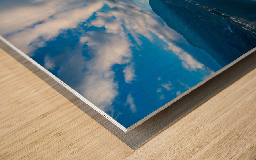 Town of Prcanj on the Bay of Kotor in Montenegro Wood print