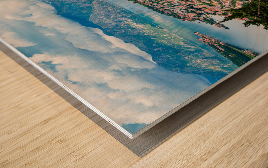 View from above Old Town of Kotor in Montenegro Wood print