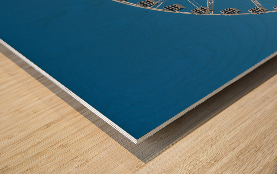 White ferris wheel on Steel Pier in Atlantic City Impression sur bois