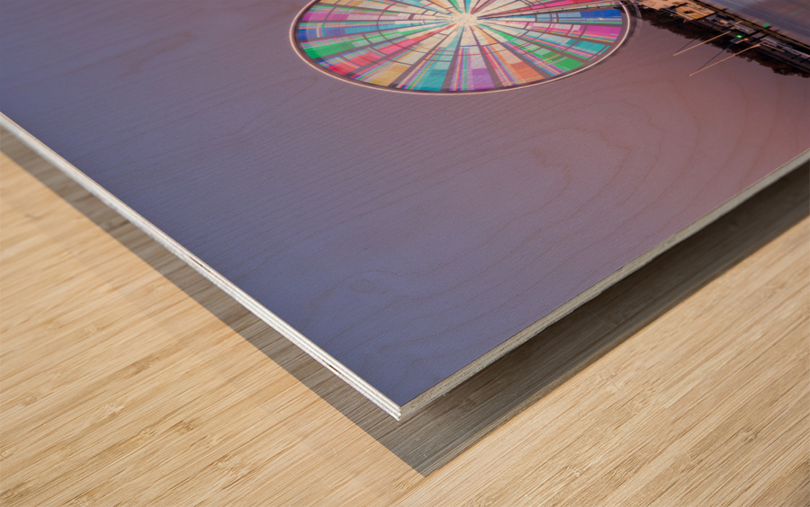 Ferris wheel at National Harbor Washington DC Wood print