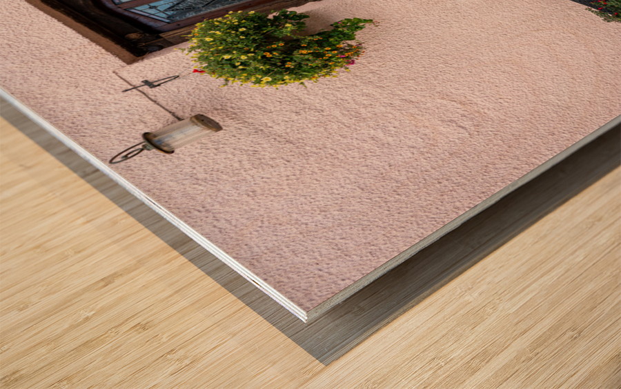 Solid wooden front door in Devon village of Dunsford Impression sur bois