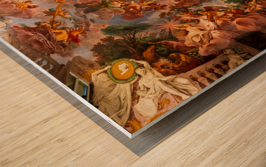 Ceiling painting in the Galleria Borghese Wood print