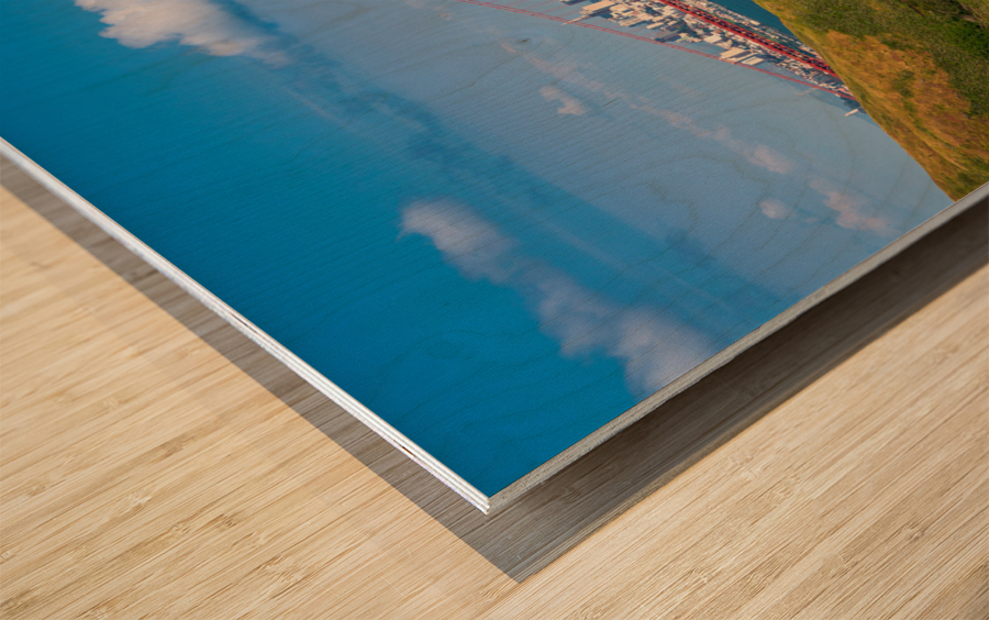 Marin Headlands and Golden Gate Bridge Wood print