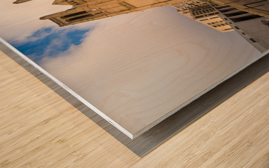 Entrance steps up to Grace Catholic Cathedral Wood print