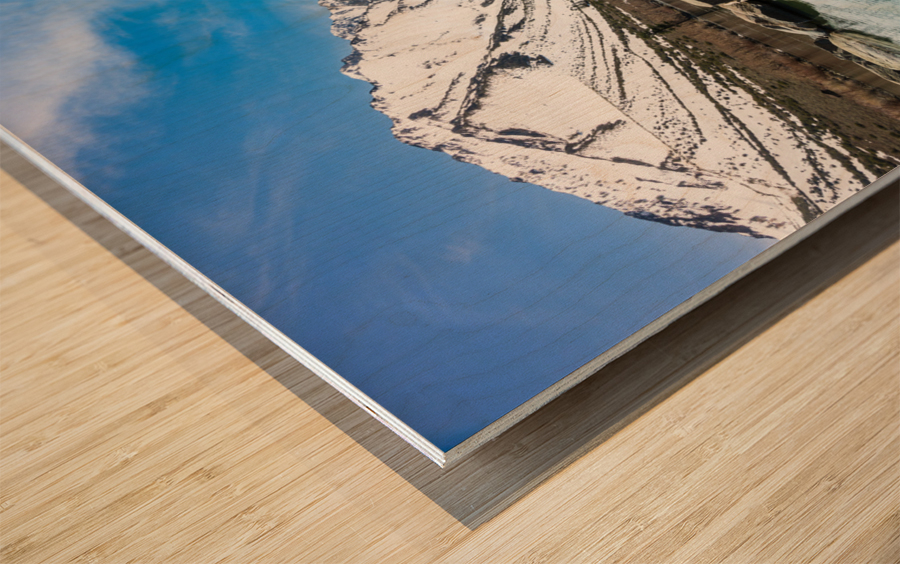 Reflections in Convict Lake in Sierra Nevadas Wood print