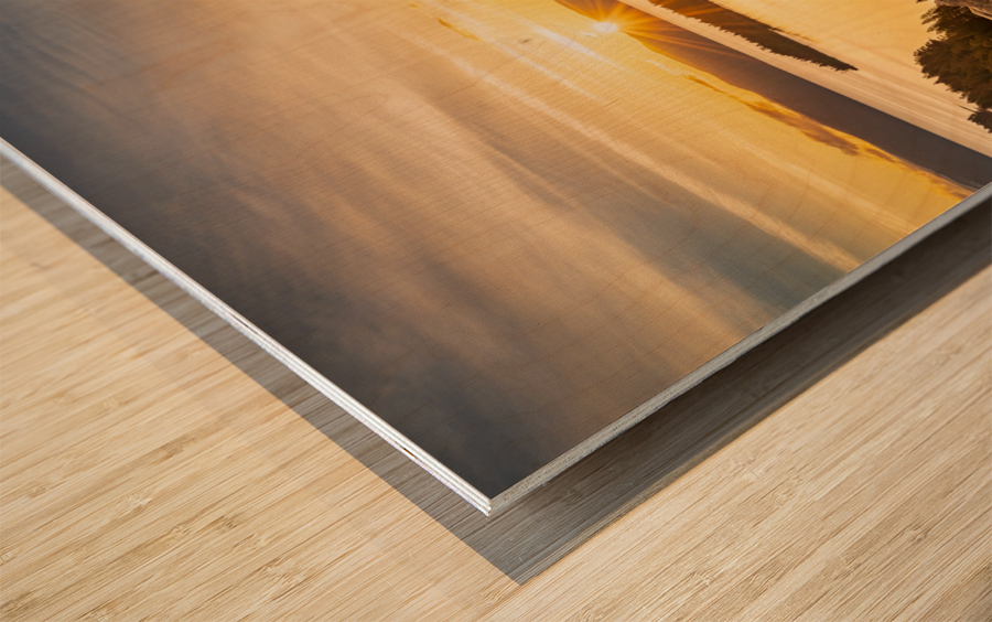 Sunrise over Emerald Bay on Lake Tahoe Wood print