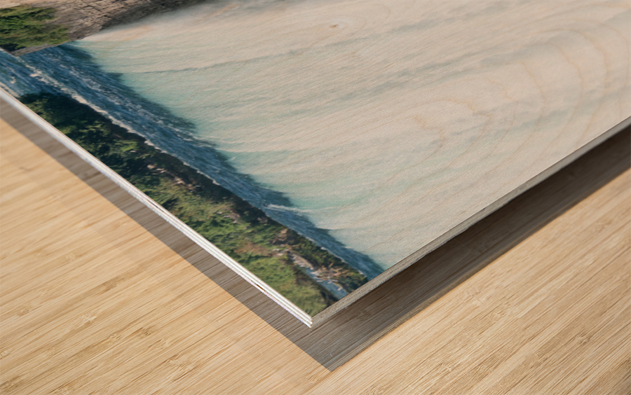 Viewing platform Canadian Horseshoe Falls at Niagara Wood print