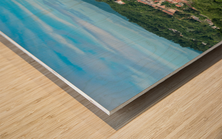 Overview of City of Morgantown WV Wood print