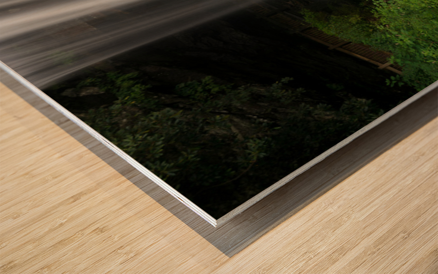 Dry Falls Waterfall near Highlands NC Wood print