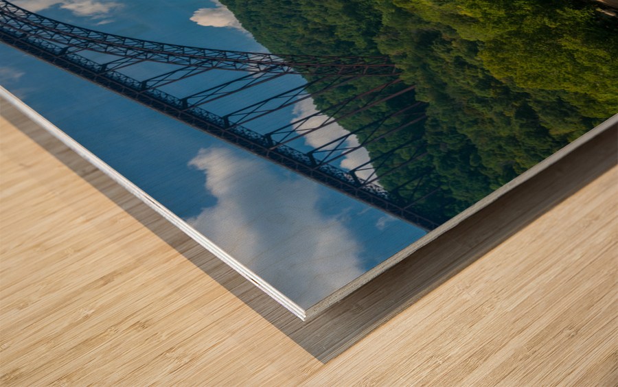 Rafters at the New River Gorge Bridge Wood print