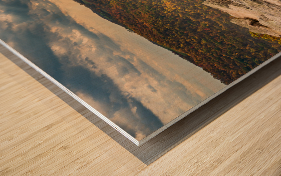 Raven Rock overlooks forest at Coopers Rock Wood print