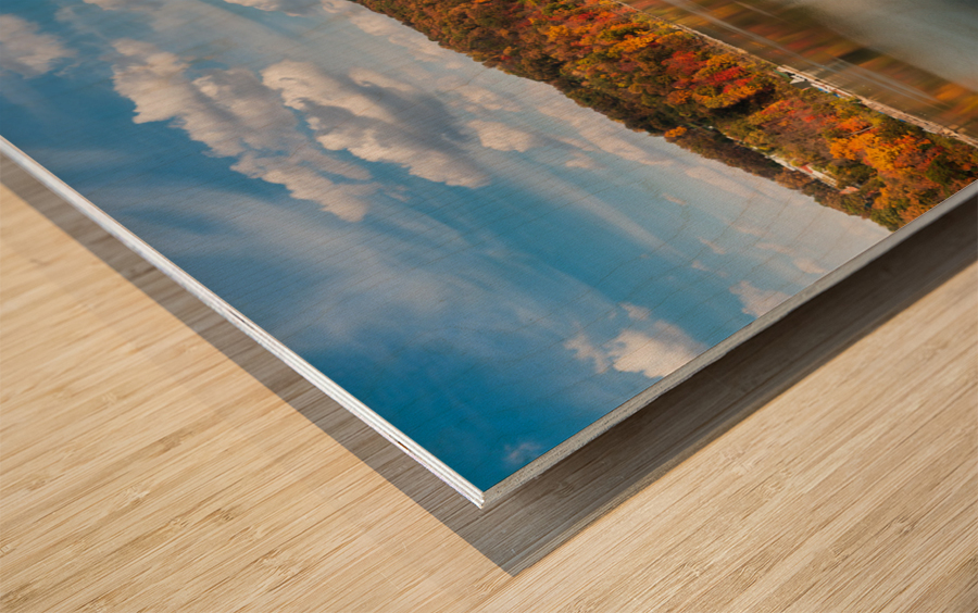 Fall colors on Cheat Lake Morgantown Impression sur bois