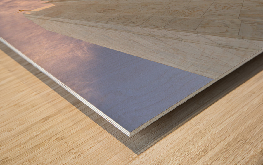 Mormon temple in Washington DC in late winter afternoon Wood print